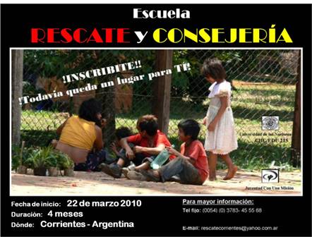 Escuela Rescate promo folleto español